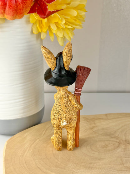 Jasper Rabbit Witch with Broomstick