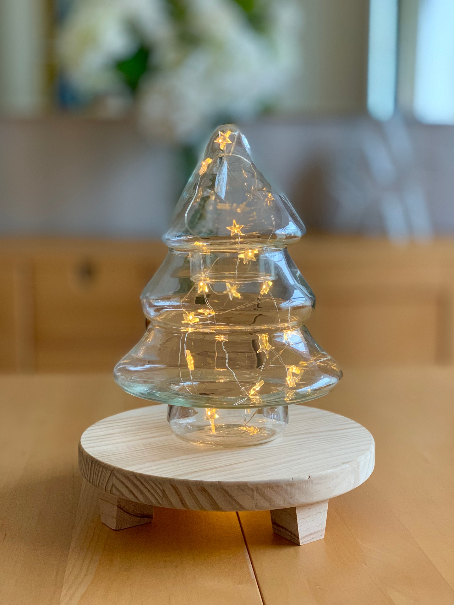 Glass Tree Storage Jar