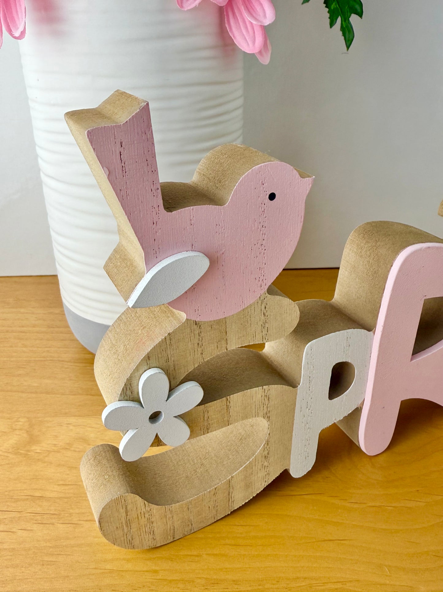 Wooden Spring word block