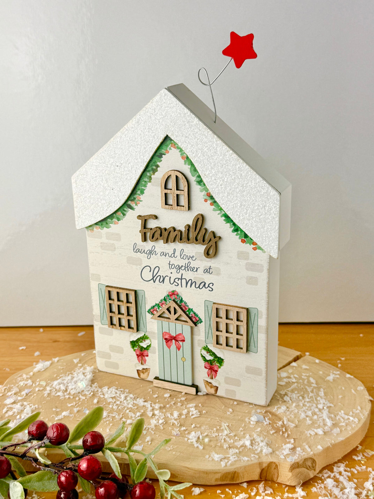 Holly Cottage Family Christmas Block
