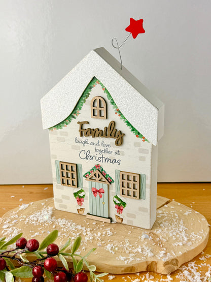 Holly Cottage Family Christmas Block