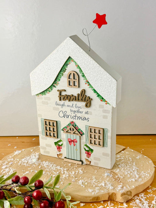 Holly Cottage Family Christmas Block