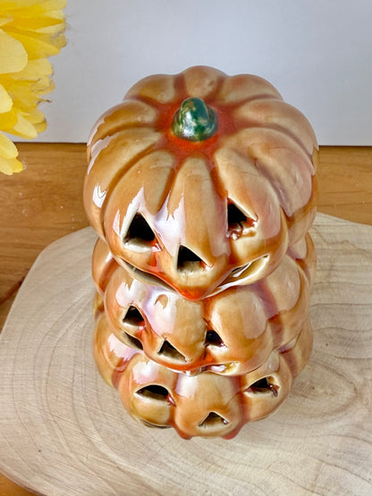 Light up 3 tiered Pumpkin stack