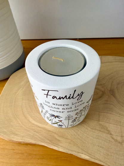 Flower Meadow Tealight Holder - Family or Home