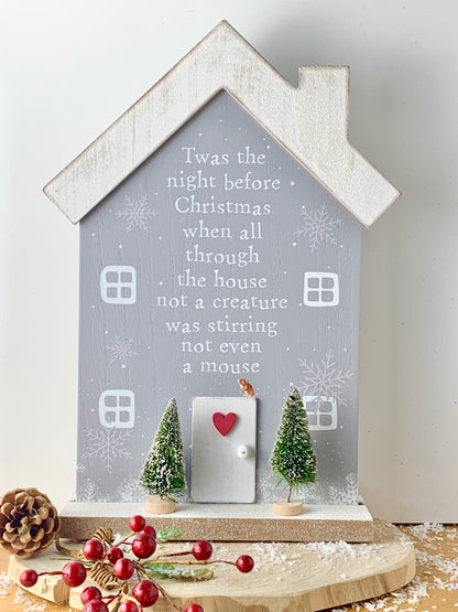 NIght Before Christmas House Plaque