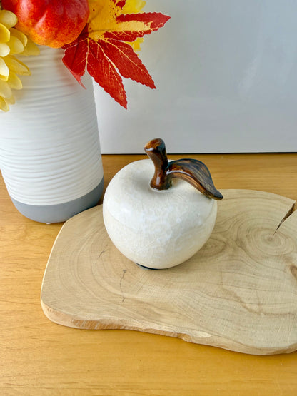 Ceramic Glazed Apple & Pear Ornaments