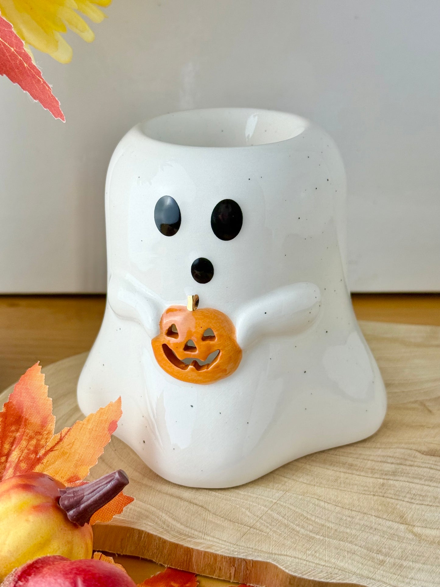 Ghost Shaped Oil Burner with pumpkin