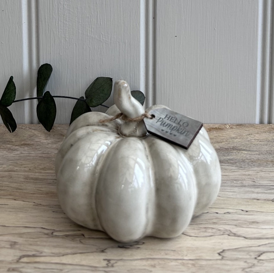 Ceramic Pumpkin with glaze - 2 sizes