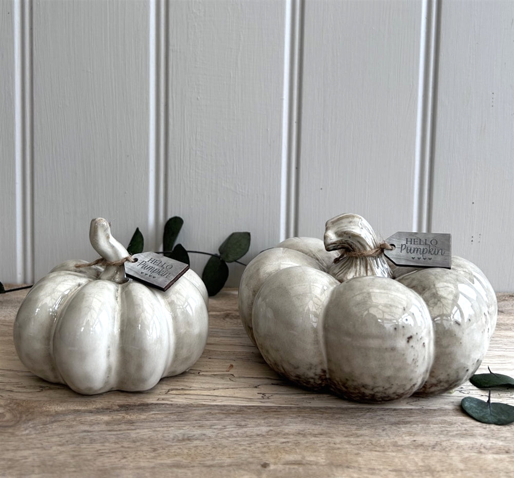 Ceramic Pumpkin with glaze - 2 sizes