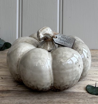 Ceramic Pumpkin with glaze - 2 sizes