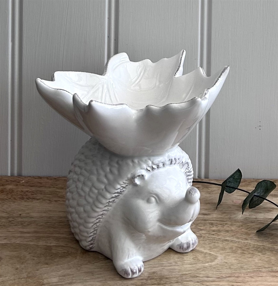 Ceramic Leaf on Hedgehog Dish