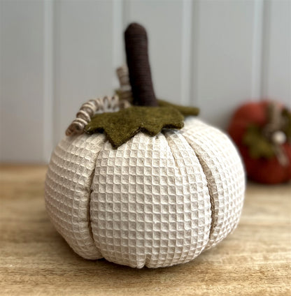 Fabric Large Cream Pumpkin