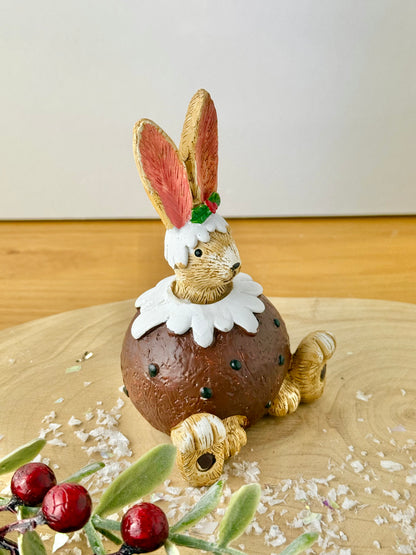 Jasper Rabbit wearing Christmas Pudding Costume