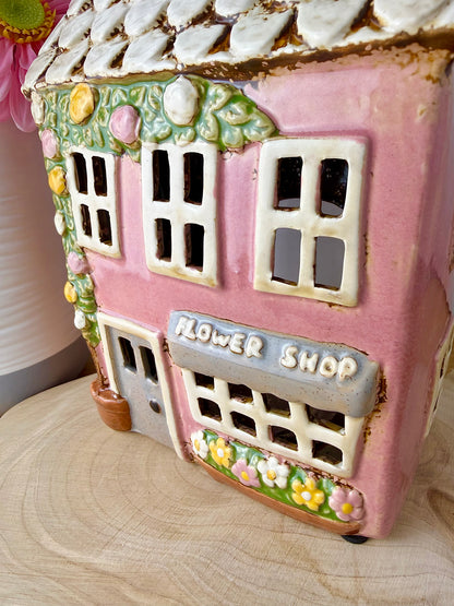 Village Pottery Flower Shop Tea Light Holder