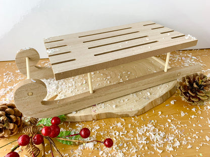 Wooden Festive Sleigh - 2 sizes