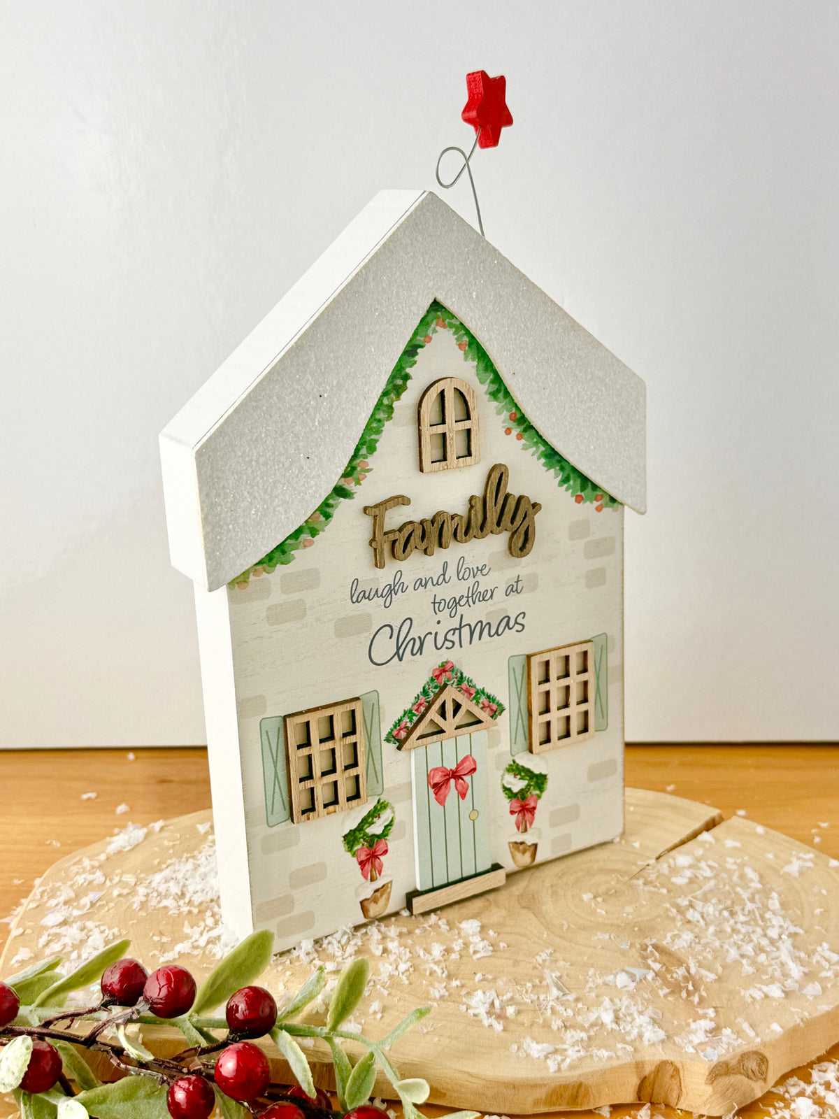 Holly Cottage Family Christmas Block