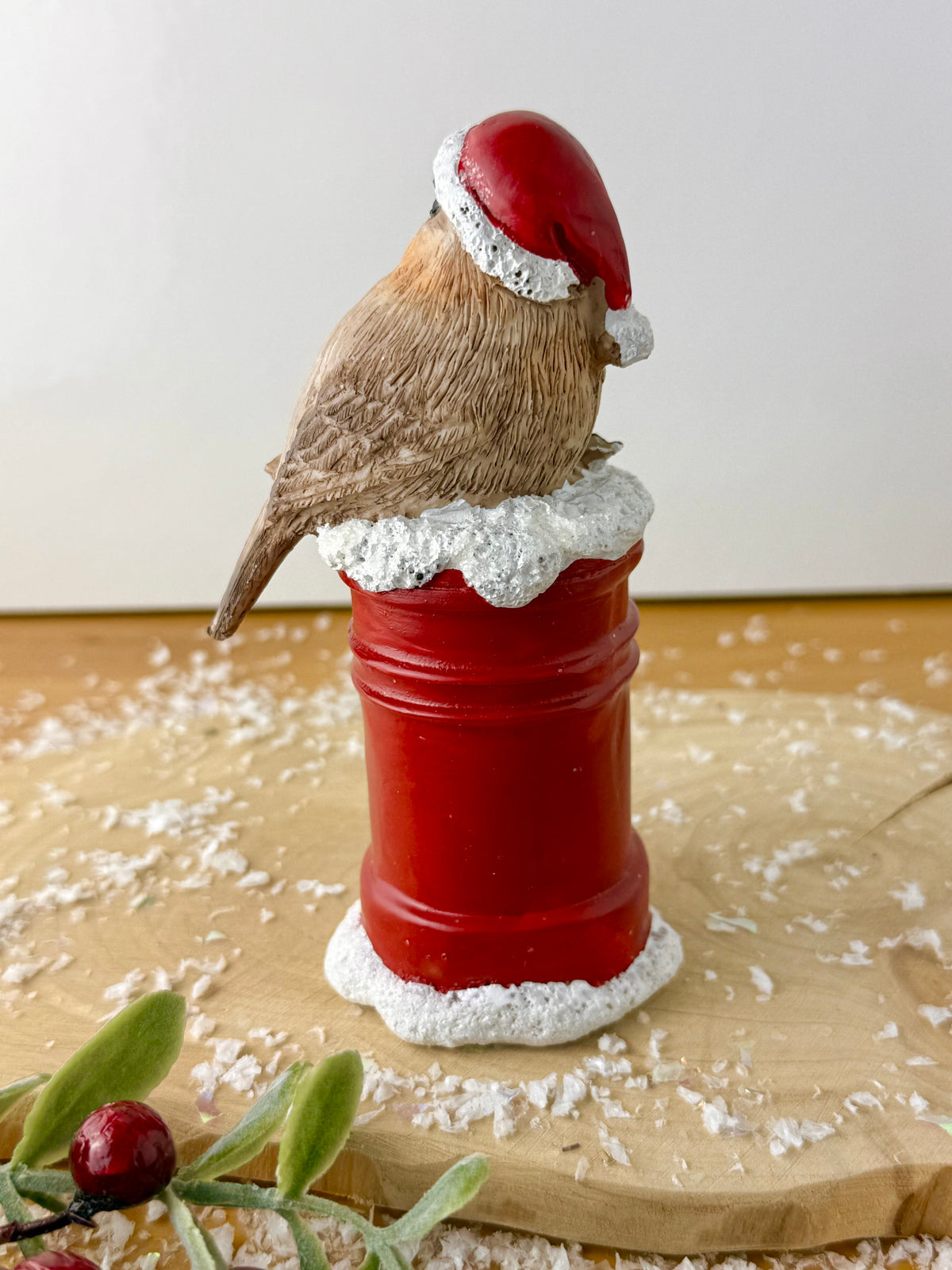 Robin sat on top of a Red Post Box