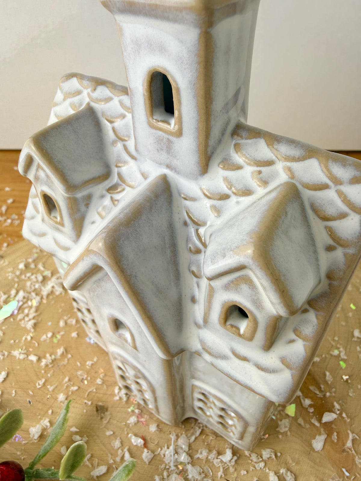 White Light Up Ceramic Church