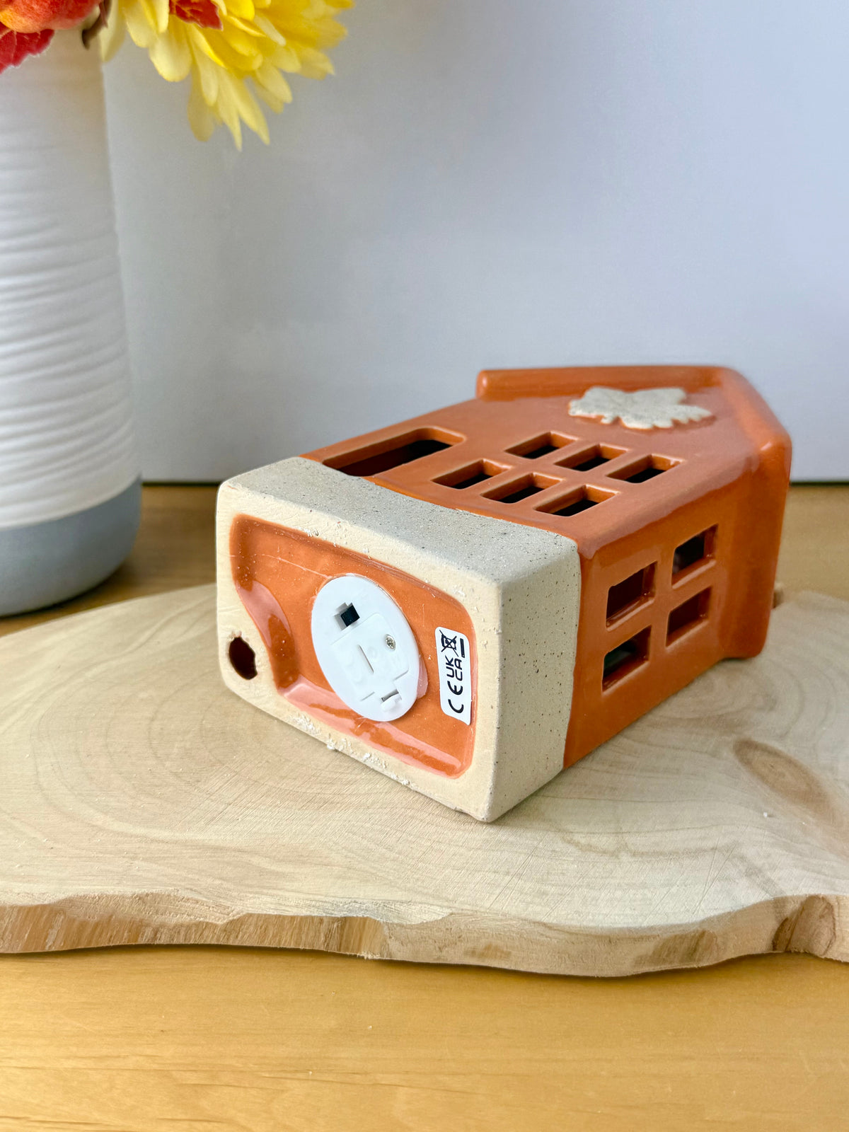 Light Up Orange Autumn ceramic houses - 2 designs