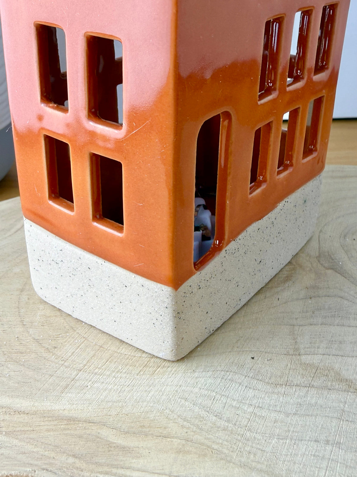 Light Up Orange Autumn ceramic houses - 2 designs