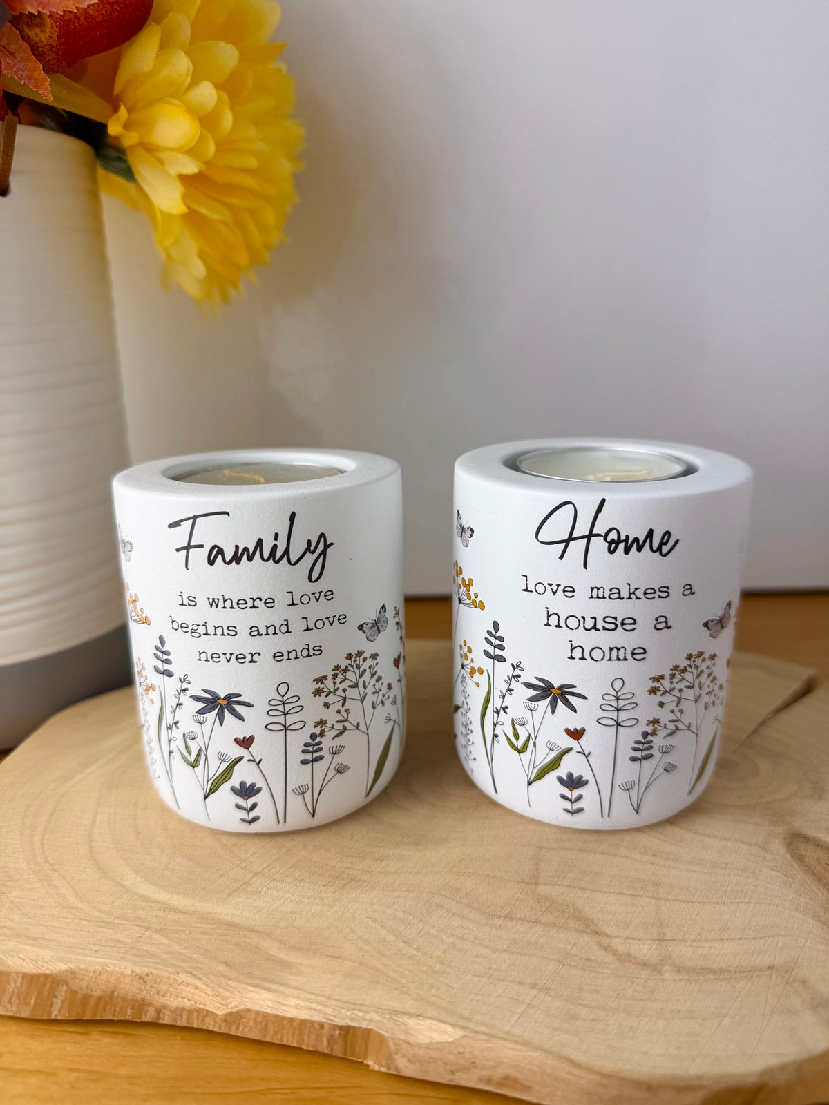Flower Meadow Tealight Holder - Family or Home