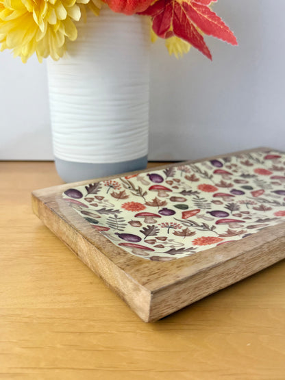 Wooden Autumnal Serving Tray
