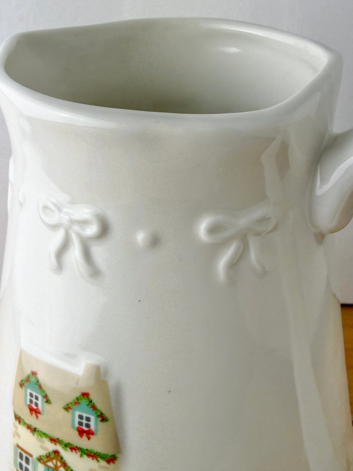Holly Cottage Christmas Embossed Jug - Home for Christmas