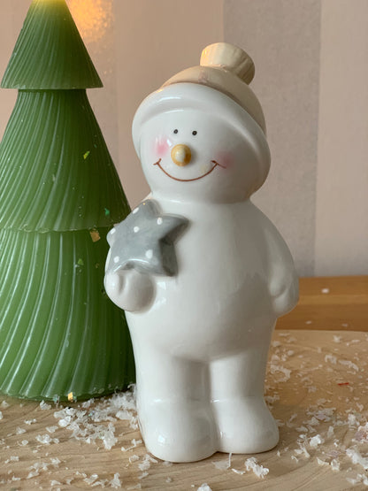 Christmas Snowman with Grey Star