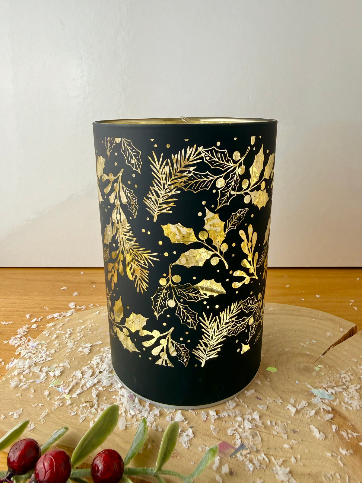 Glow Light Up Holly Lamp - Black & Gold, 2 sizes