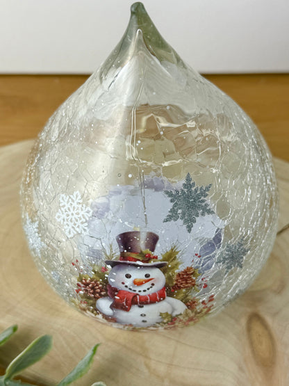 Light up Snowman Teardrop