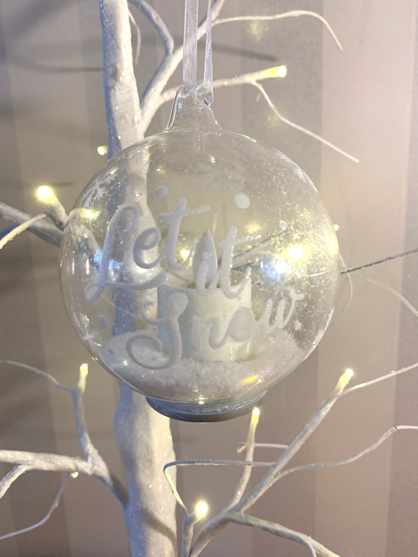 Christmas Candle Bauble - Let it Snow