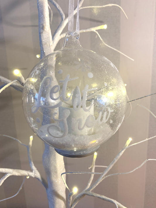 Christmas Candle Bauble - Let it Snow