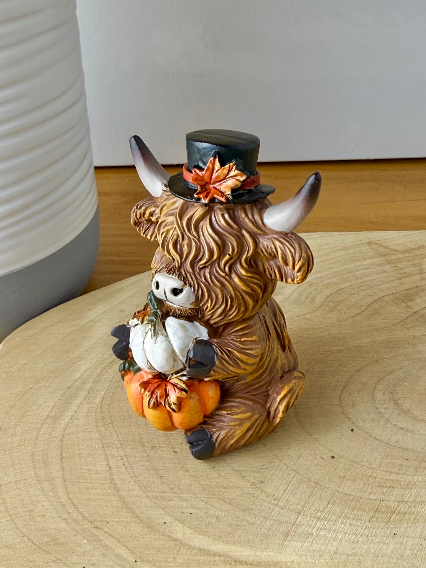 Highland Mini Cows - Pair of Autumn or Halloween Cows