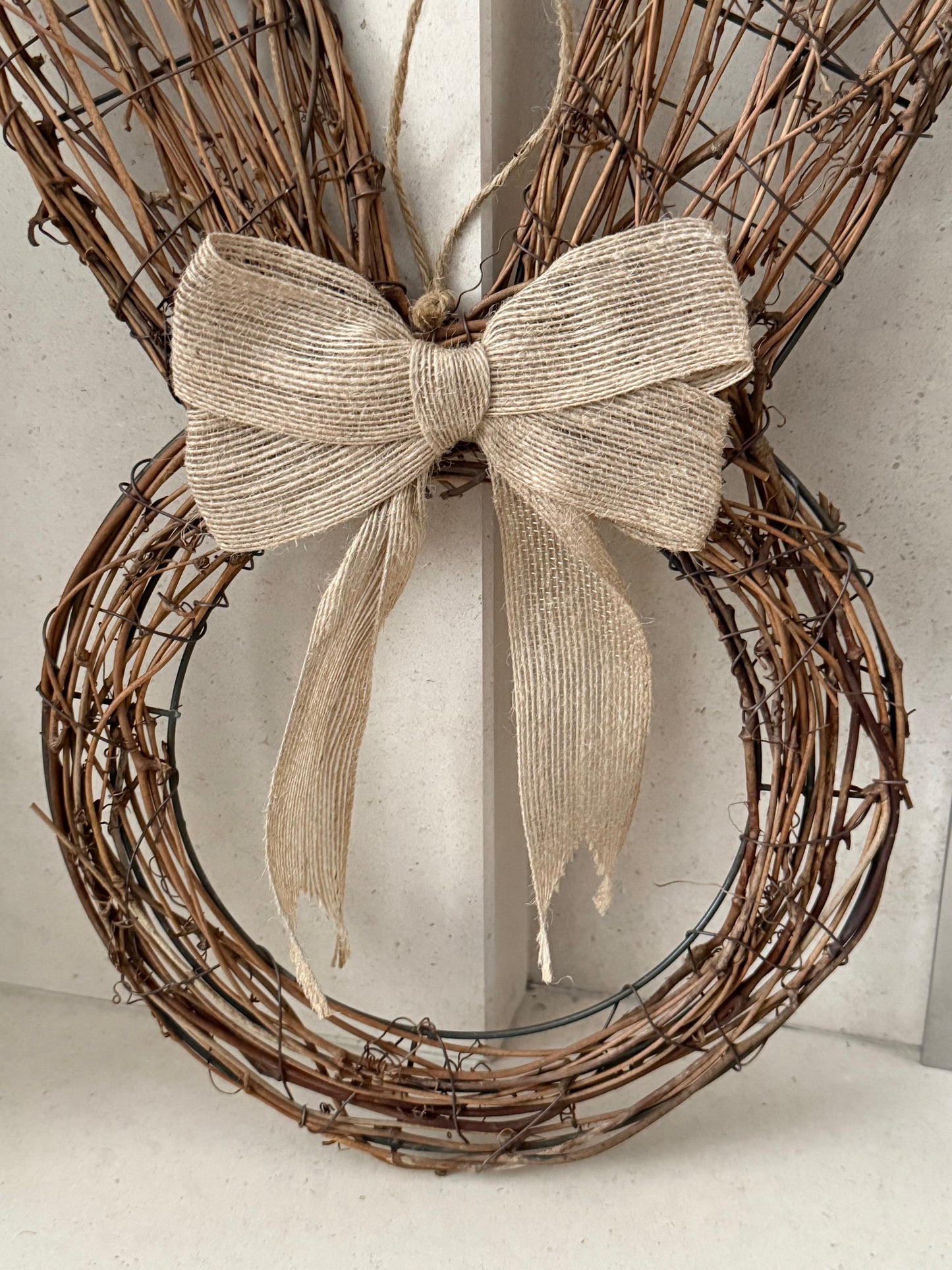 Rattan Bunny Wreath