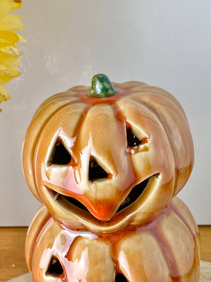 Light up 3 tiered Pumpkin stack