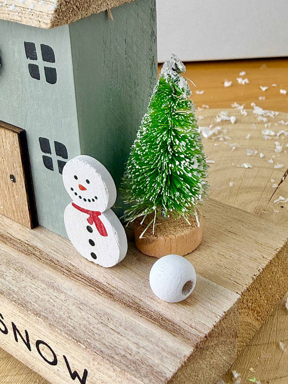 Wooden Let it Snow House