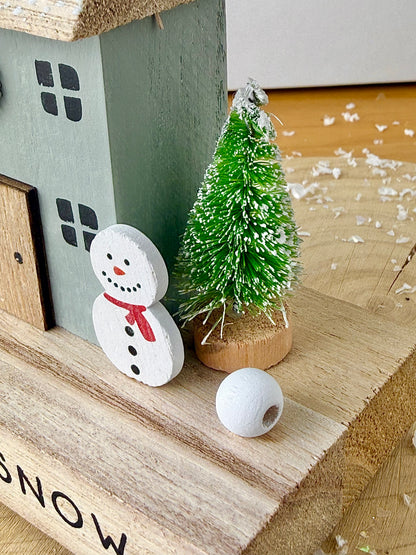 Wooden Let it Snow House