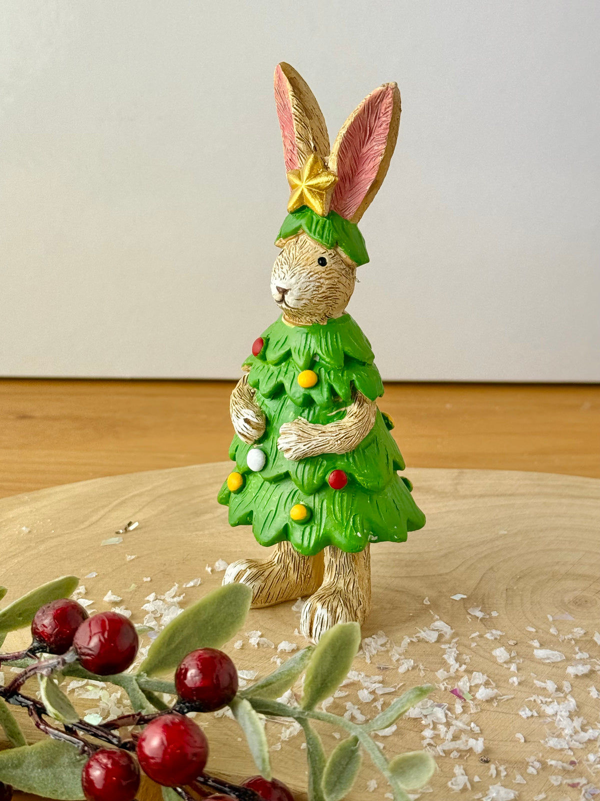 Jasper Rabbit in Christmas Tree Costume