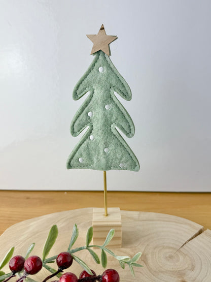 Felt Christmas Trees - Light Green Pair