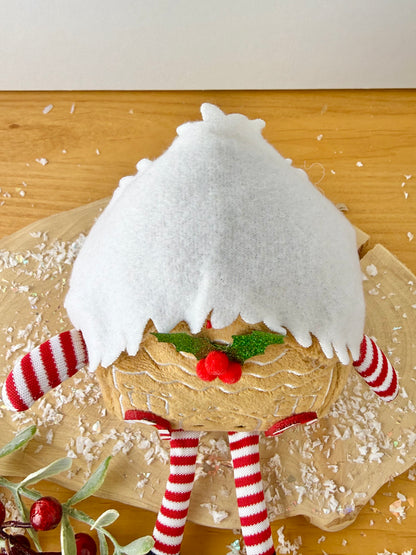 Jingle & Joy Gingerbread Fabric House Shelf Sitter