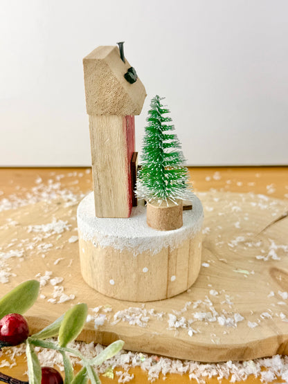 Wooden Christmas Holly House