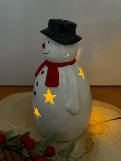 Snowman Ceramic T-light holder