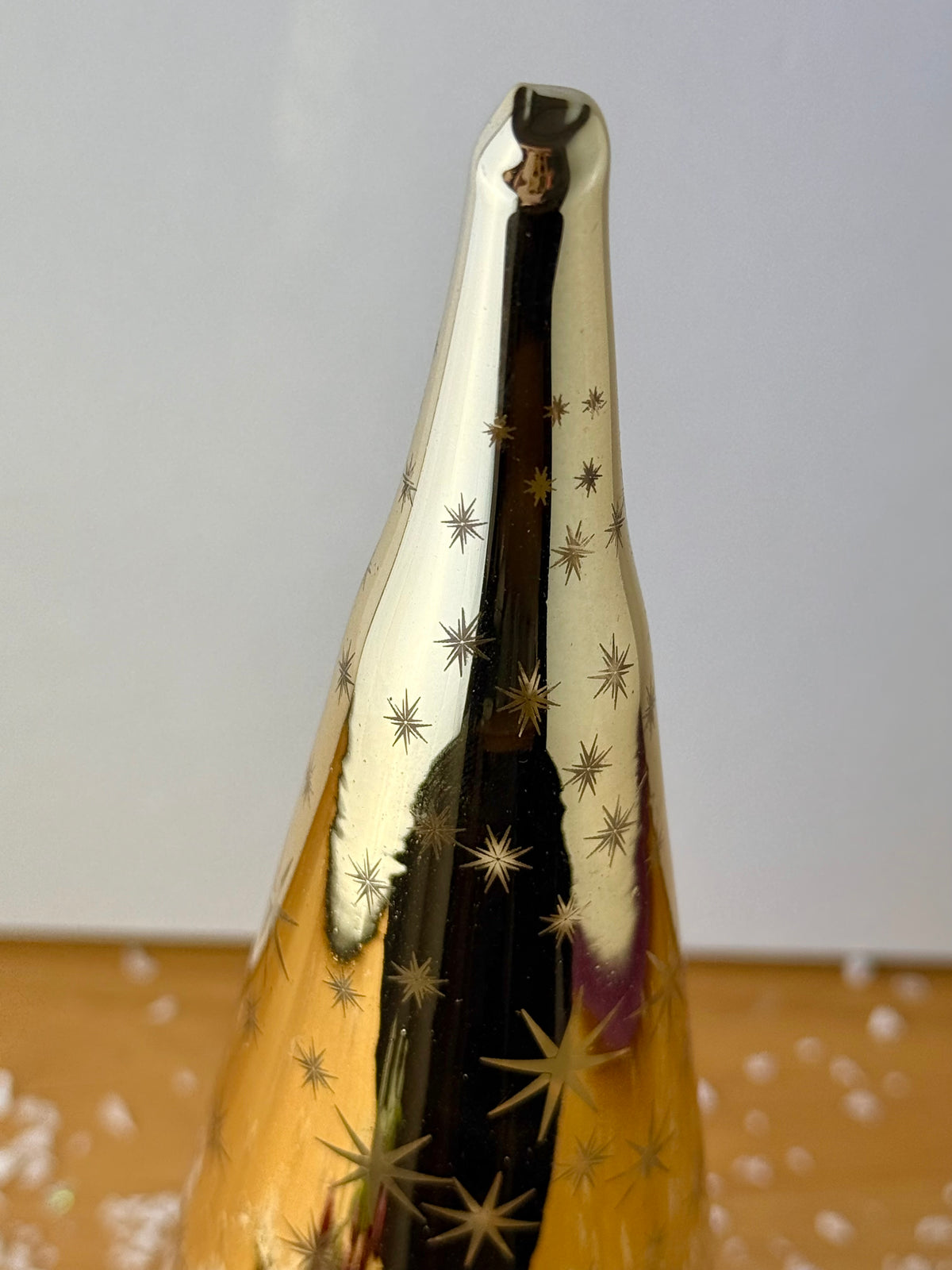Gold Light Up Cone Christmas Tree