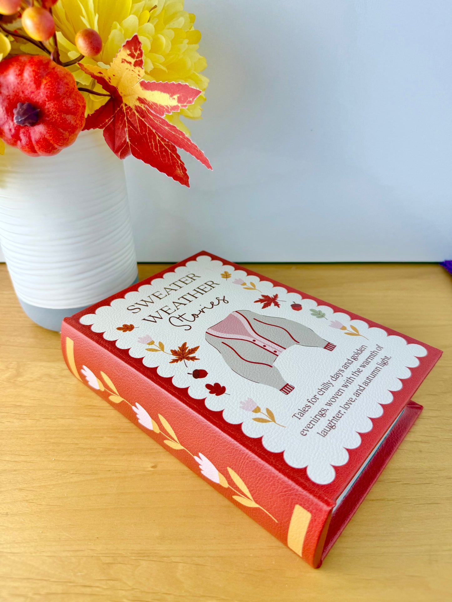 Cosy Chapter Wooden Book Box - Sweater Weather Stories