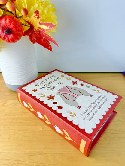 Cosy Chapter Wooden Book Box - Sweater Weather Stories