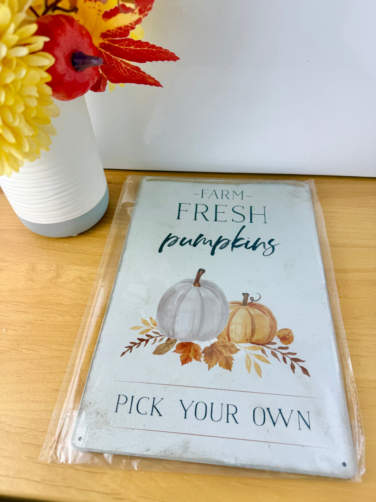 Pair of Autumn Signs - Autumn Magic & Fresh Farm Pumpkins