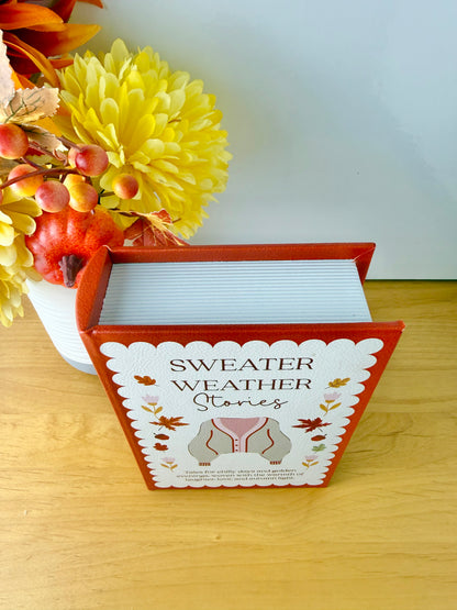 Cosy Chapter Wooden Book Box - Sweater Weather Stories