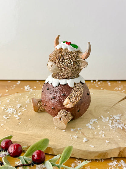 Highland Cow Christmas Pudding