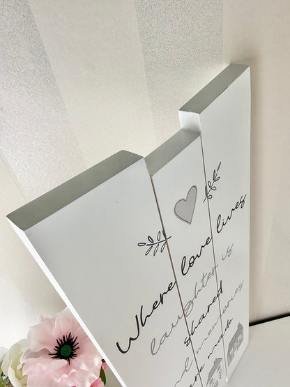 Gracefully Gifted - Where Love lives Long Wooden Plaque