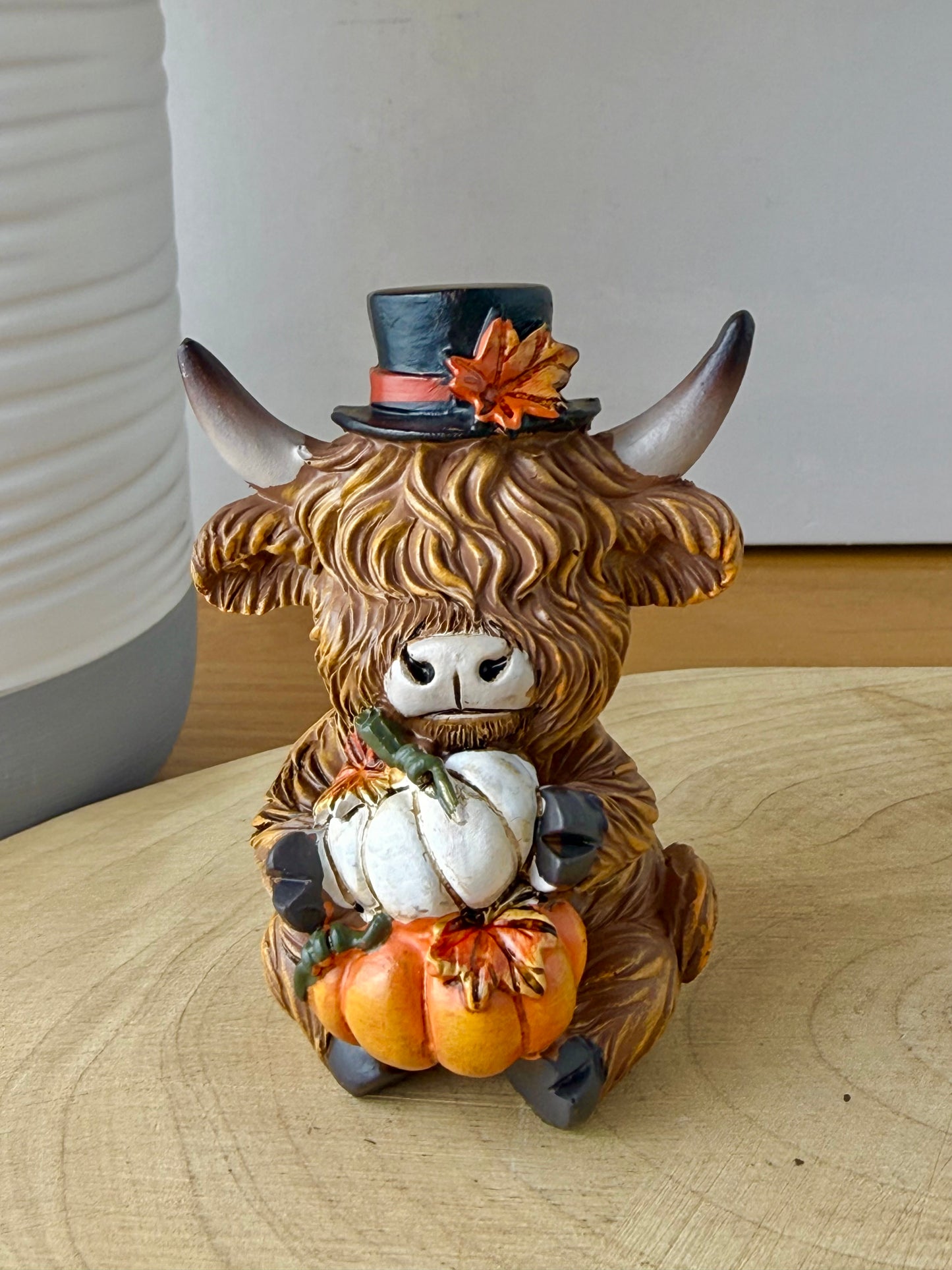 Highland Mini Cows - Pair of Autumn or Halloween Cows